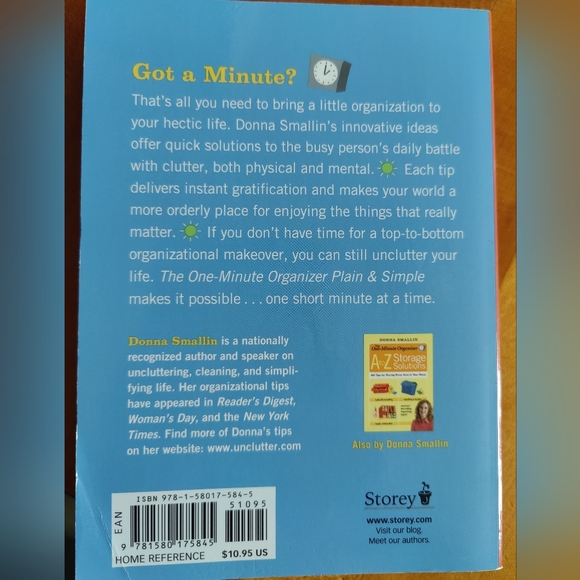 NWT One-Minute Organizer Paperback book - Picture 2 of 2
